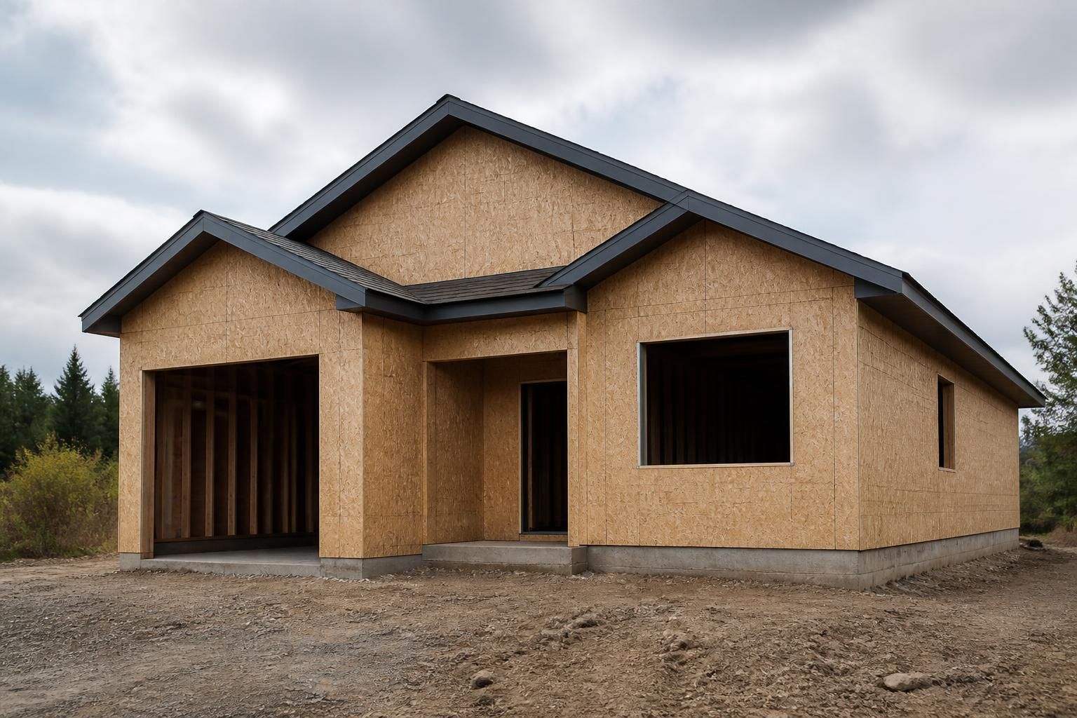 Completed shell build with clean framing and exterior panels.